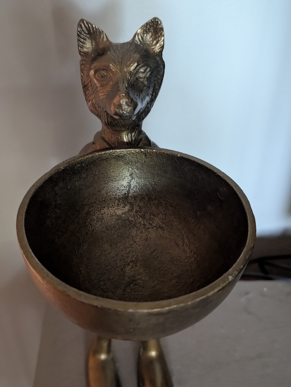 Vintage Brass Decor Fox Waiter Mid-Century Modern -  boho chic home Decor - Picture 6 of 7